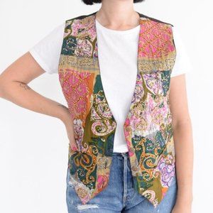 Fashion Passport Abstract Sleeveless 100% Cotton  Vest Med
